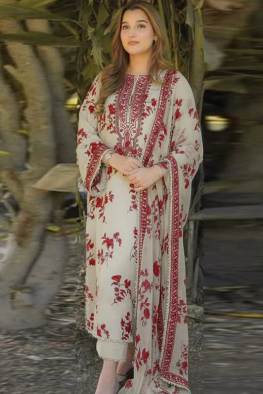 Aneela's Digital Printed Luxury Lawn Emb Collection 3Piece