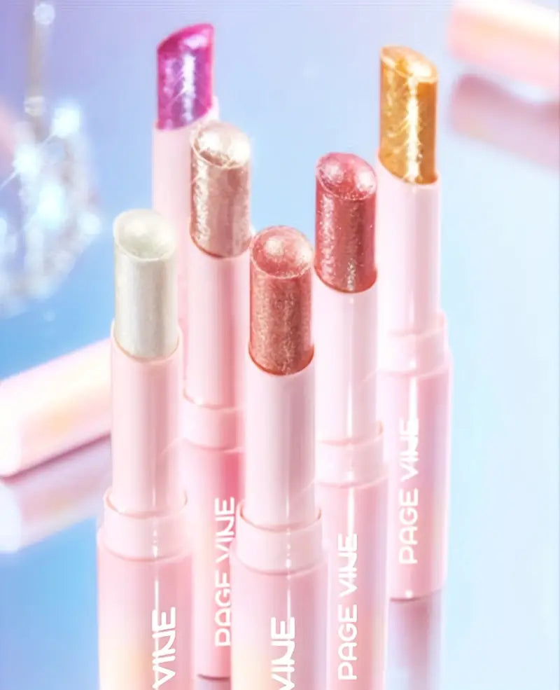 6 Pcs Set Page Vine Waterproof Sparkling Jelly Duo-Use Eyeshadow & Highlighter