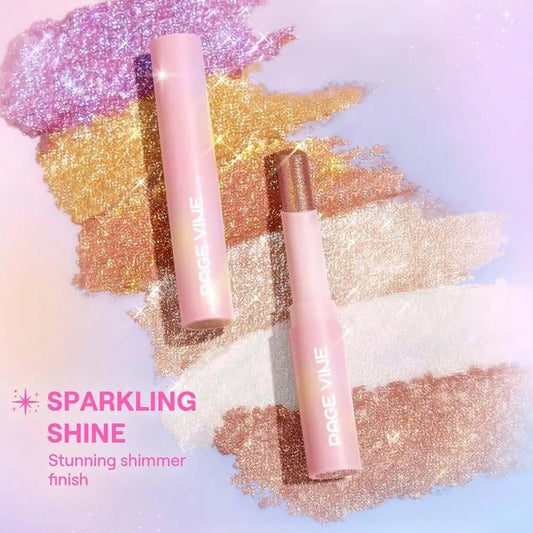 Page Wine Jelly Eyeshadow Highlight Stick, Glitter Shimmer, High Pigmentation, Long Lasting