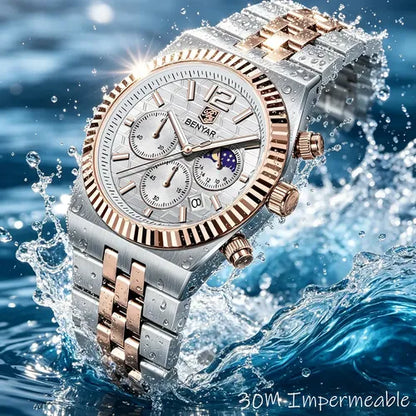 BENYAR BY-5225M Premium Moonphase Chronograph Watch