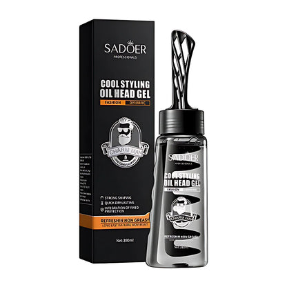 SADOER Cool Styling Oil Head Gel With Built-In Comb