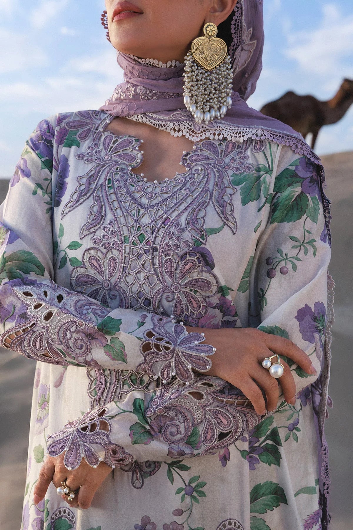 Nureh - Amaris NE-231 - Luxury Lawn Embroidered Unstitched 3 Piece