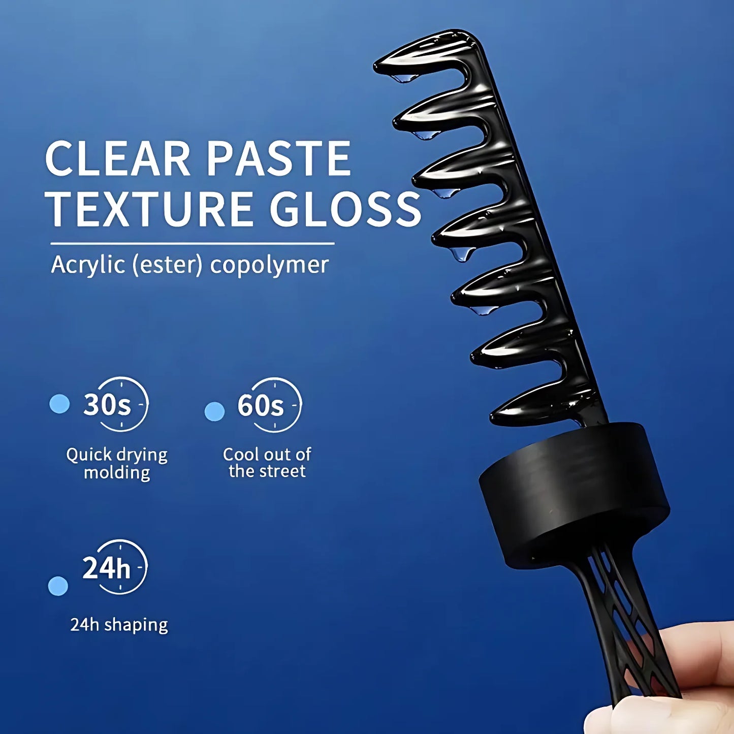 VEZE Cool Styling Hair Gel With Comb Applicator